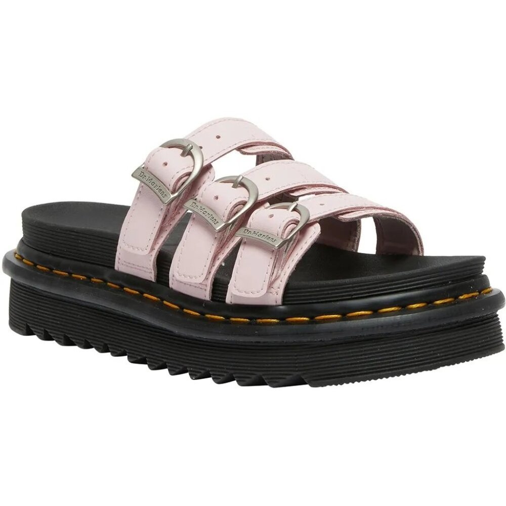 Dr Martens Blaire Slide Chalk Pink Sandals 3-strap Design US 9 EU 41 UK 7